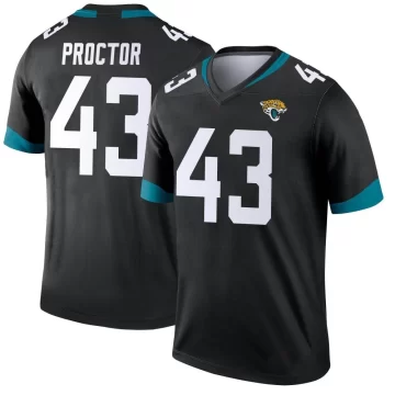 Youth Jacksonville Jaguars ＃43 Josh Proctor Black Legend Jersey