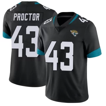 Youth Jacksonville Jaguars ＃43 Josh Proctor Black Limited Vapor Untouchable Jersey