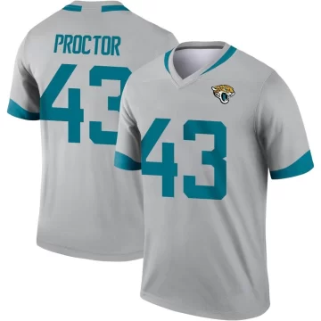 Youth Jacksonville Jaguars ＃43 Josh Proctor Legend Silver Inverted Jersey