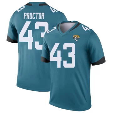 Youth Jacksonville Jaguars ＃43 Josh Proctor Teal Legend Color Rush Jersey