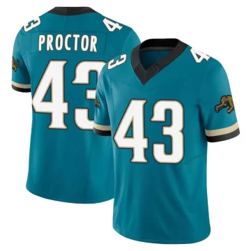 Youth Jacksonville Jaguars ＃43 Josh Proctor Teal Limited Prowler Throwback Vapor F.U.S.E. Jersey