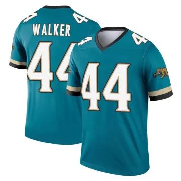 Youth Jacksonville Jaguars ＃44 Travon Walker Teal Legend Prowler Throwback Jersey