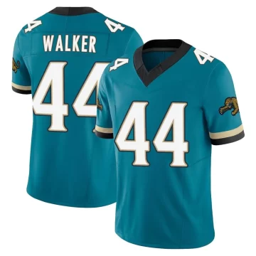 Youth Jacksonville Jaguars ＃44 Travon Walker Teal Limited Prowler Throwback Vapor F.U.S.E. Jersey