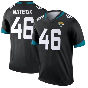 Youth Jacksonville Jaguars ＃46 Ross Matiscik Black Legend Jersey