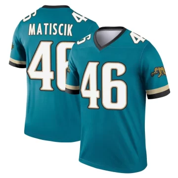 Youth Jacksonville Jaguars ＃46 Ross Matiscik Teal Legend Prowler Throwback Jersey