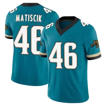 Youth Jacksonville Jaguars ＃46 Ross Matiscik Teal Limited Prowler Throwback Vapor F.U.S.E. Jersey