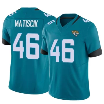 Youth Jacksonville Jaguars ＃46 Ross Matiscik Teal Limited Vapor F.U.S.E. Jersey