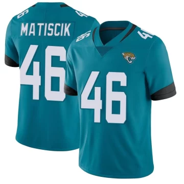 Youth Jacksonville Jaguars ＃46 Ross Matiscik Teal Limited Vapor Untouchable Jersey