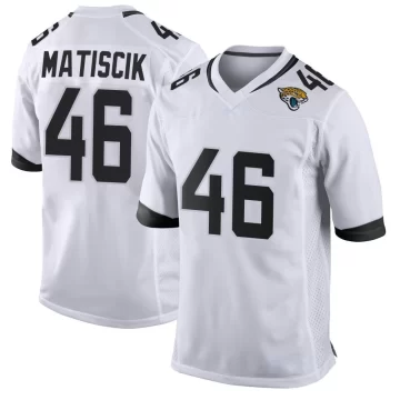 Youth Jacksonville Jaguars ＃46 Ross Matiscik White Game Jersey