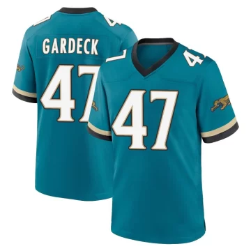 Youth Jacksonville Jaguars ＃47 Dennis Gardeck Teal Game Prowler Throwback Jersey