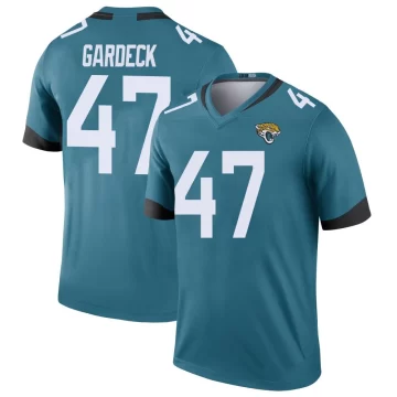 Youth Jacksonville Jaguars ＃47 Dennis Gardeck Teal Legend Color Rush Jersey