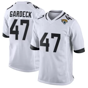 Youth Jacksonville Jaguars ＃47 Dennis Gardeck White Game Jersey
