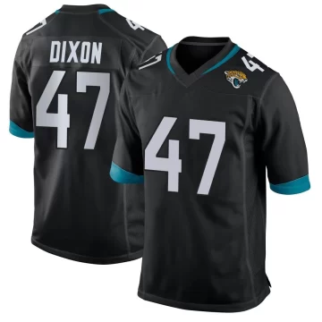 Youth Jacksonville Jaguars ＃47 De'Shaan Dixon Black Game Jersey