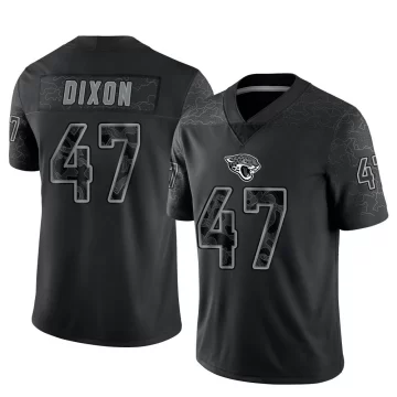 Youth Jacksonville Jaguars ＃47 De'Shaan Dixon Black Limited Reflective Jersey