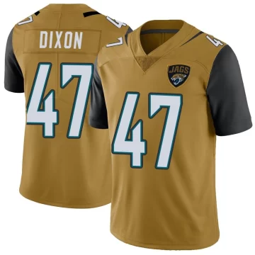 Youth Jacksonville Jaguars ＃47 De'Shaan Dixon Gold Limited Color Rush Vapor Untouchable Jersey