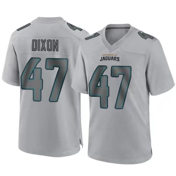 Youth Jacksonville Jaguars ＃47 De'Shaan Dixon Gray Game Atmosphere Fashion Jersey