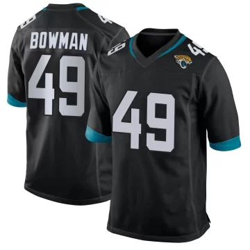 Youth Jacksonville Jaguars ＃49 Shawn Bowman Black Game Jersey