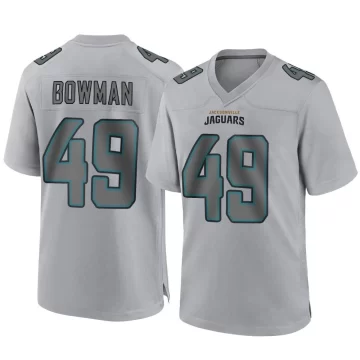 Youth Jacksonville Jaguars ＃49 Shawn Bowman Gray Game Atmosphere Fashion Jersey