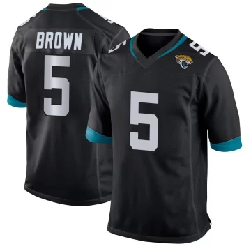 Youth Jacksonville Jaguars ＃5 Dyami Brown Black Game Jersey