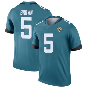 Youth Jacksonville Jaguars ＃5 Dyami Brown Teal Legend Color Rush Jersey