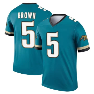 Youth Jacksonville Jaguars ＃5 Dyami Brown Teal Legend Prowler Throwback Jersey