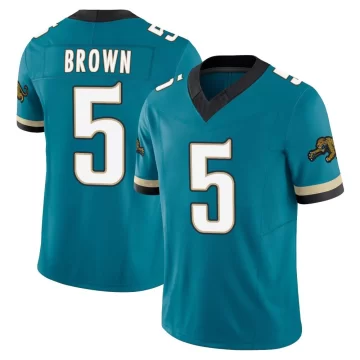 Youth Jacksonville Jaguars ＃5 Dyami Brown Teal Limited Prowler Throwback Vapor F.U.S.E. Jersey