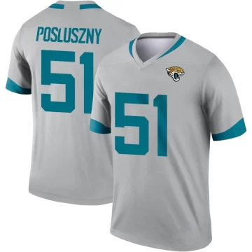 Youth Jacksonville Jaguars ＃51 Paul Posluszny Legend Silver Inverted Jersey