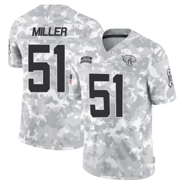 Youth Jacksonville Jaguars ＃51 Ventrell Miller Arctic Camo Limited 2024 Salute to Service Jersey