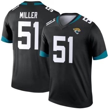 Youth Jacksonville Jaguars ＃51 Ventrell Miller Black Legend Jersey