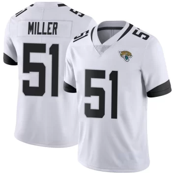 Youth Jacksonville Jaguars ＃51 Ventrell Miller White Limited Vapor Untouchable Jersey