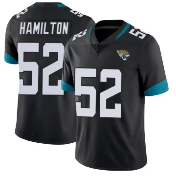 Youth Jacksonville Jaguars ＃52 DaVon Hamilton Black Limited Vapor Untouchable Jersey