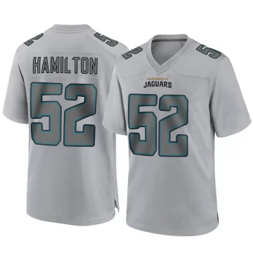 Youth Jacksonville Jaguars ＃52 DaVon Hamilton Gray Game Atmosphere Fashion Jersey