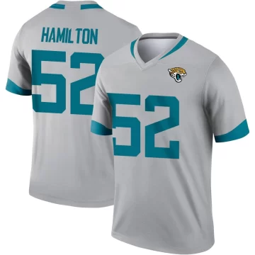 Youth Jacksonville Jaguars ＃52 DaVon Hamilton Legend Silver Inverted Jersey