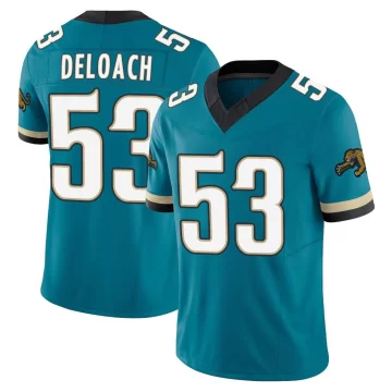 Youth Jacksonville Jaguars ＃53 Kalen DeLoach Teal Limited Prowler Throwback Vapor F.U.S.E. Jersey