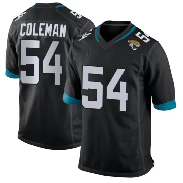 Youth Jacksonville Jaguars ＃54 DJ Coleman Black Game Jersey