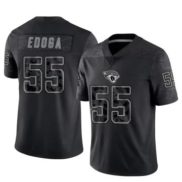 Youth Jacksonville Jaguars ＃55 Chuma Edoga Black Limited Reflective Jersey