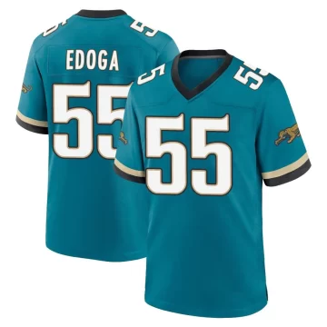 Youth Jacksonville Jaguars ＃55 Chuma Edoga Teal Game Prowler Throwback Jersey