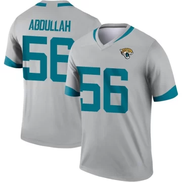 Youth Jacksonville Jaguars ＃56 Yasir Abdullah Legend Silver Inverted Jersey