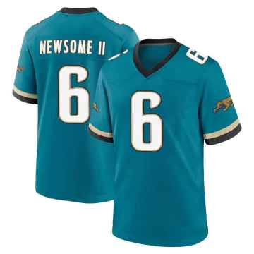 Youth Jacksonville Jaguars ＃6 Greg Newsome II Teal Game Prowler Throwback Jersey
