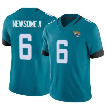 Youth Jacksonville Jaguars ＃6 Greg Newsome II Teal Limited Vapor F.U.S.E. Jersey