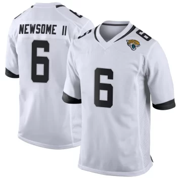Youth Jacksonville Jaguars ＃6 Greg Newsome II White Game Jersey