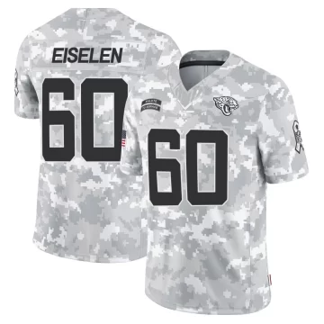 Youth Jacksonville Jaguars ＃60 Dieter Eiselen Arctic Camo Limited 2024 Salute to Service Jersey