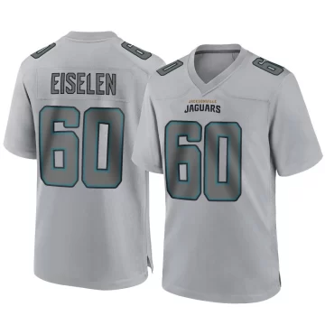 Youth Jacksonville Jaguars ＃60 Dieter Eiselen Gray Game Atmosphere Fashion Jersey