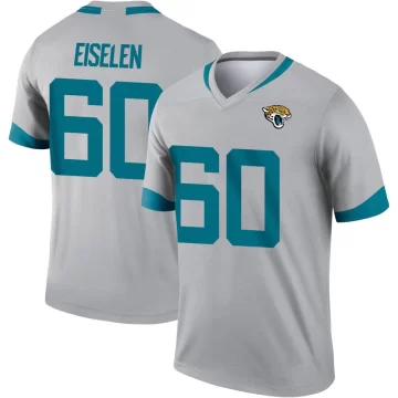 Youth Jacksonville Jaguars ＃60 Dieter Eiselen Legend Silver Inverted Jersey