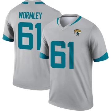 Youth Jacksonville Jaguars ＃61 Sal Wormley Legend Silver Inverted Jersey