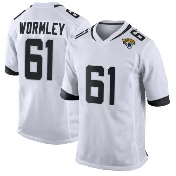 Youth Jacksonville Jaguars ＃61 Sal Wormley White Game Jersey