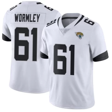 Youth Jacksonville Jaguars ＃61 Sal Wormley White Limited Vapor Untouchable Jersey