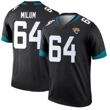 Youth Jacksonville Jaguars ＃64 Wyatt Milum Black Legend Jersey