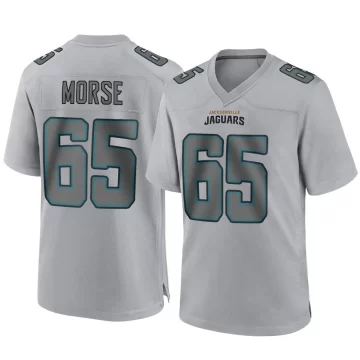 Youth Jacksonville Jaguars ＃65 Mitch Morse Gray Game Atmosphere Fashion Jersey