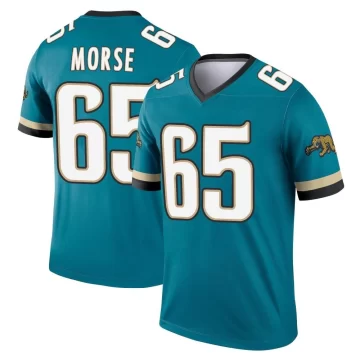 Youth Jacksonville Jaguars ＃65 Mitch Morse Teal Legend Prowler Throwback Jersey